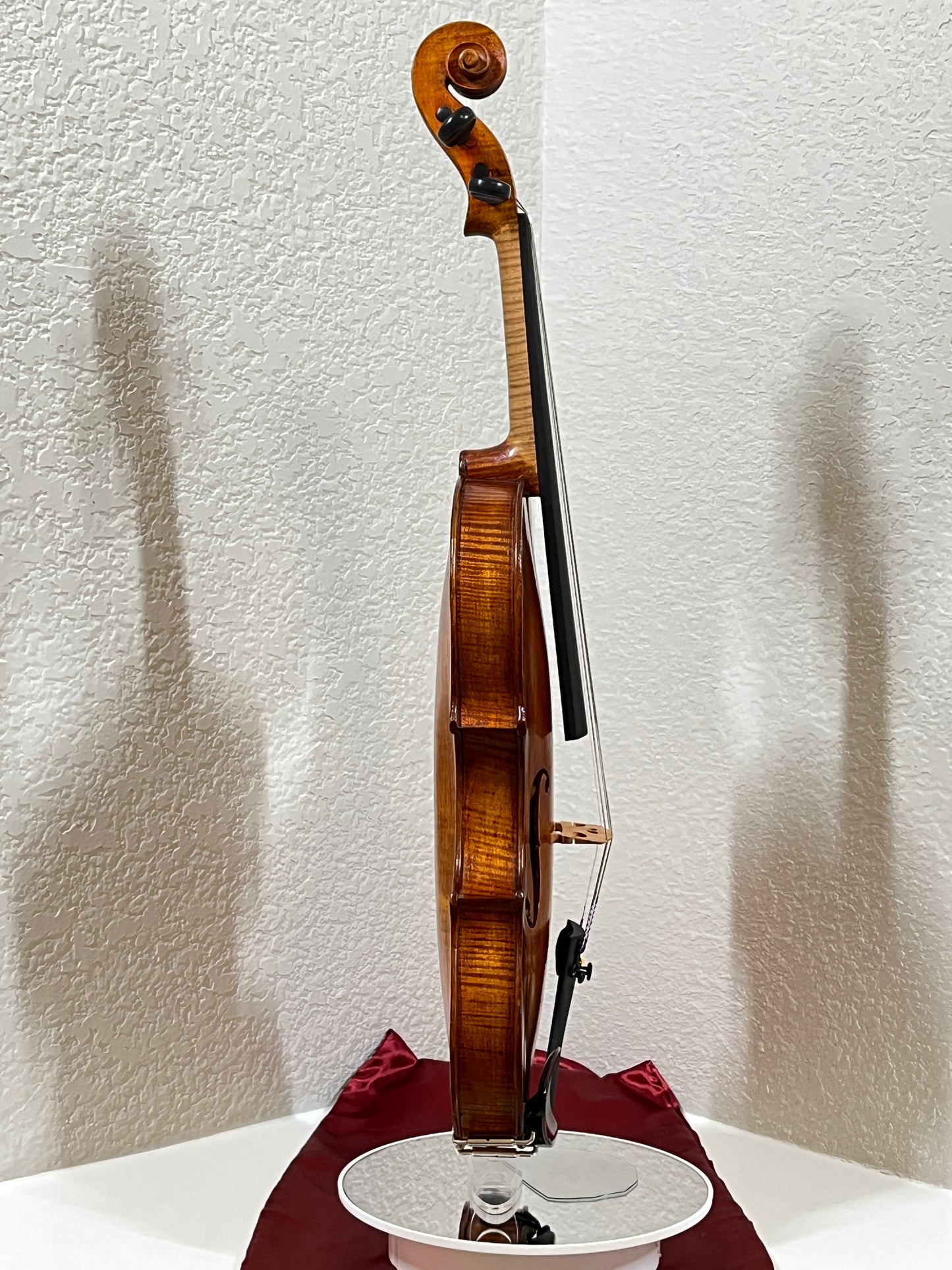 Bluegrass old tyme style folk Fiddle / Violin with the word 'Kezia' written inside - single piece flamed back
