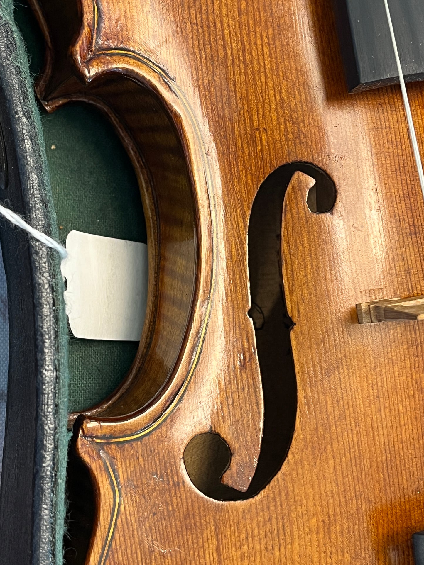 Bluegrass old tyme style folk Fiddle / Violin with the word 'Kezia' written inside - single piece flamed back