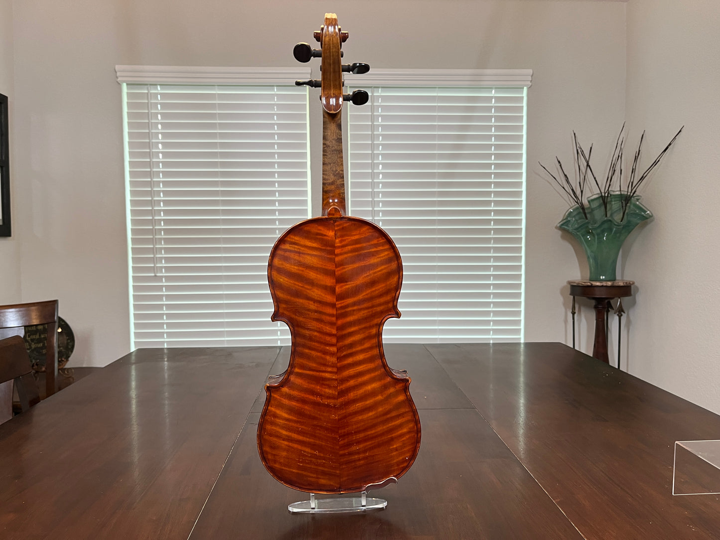 Flamed fiddle by legendary American maker Selman ' Sol. ' E Roach 1907