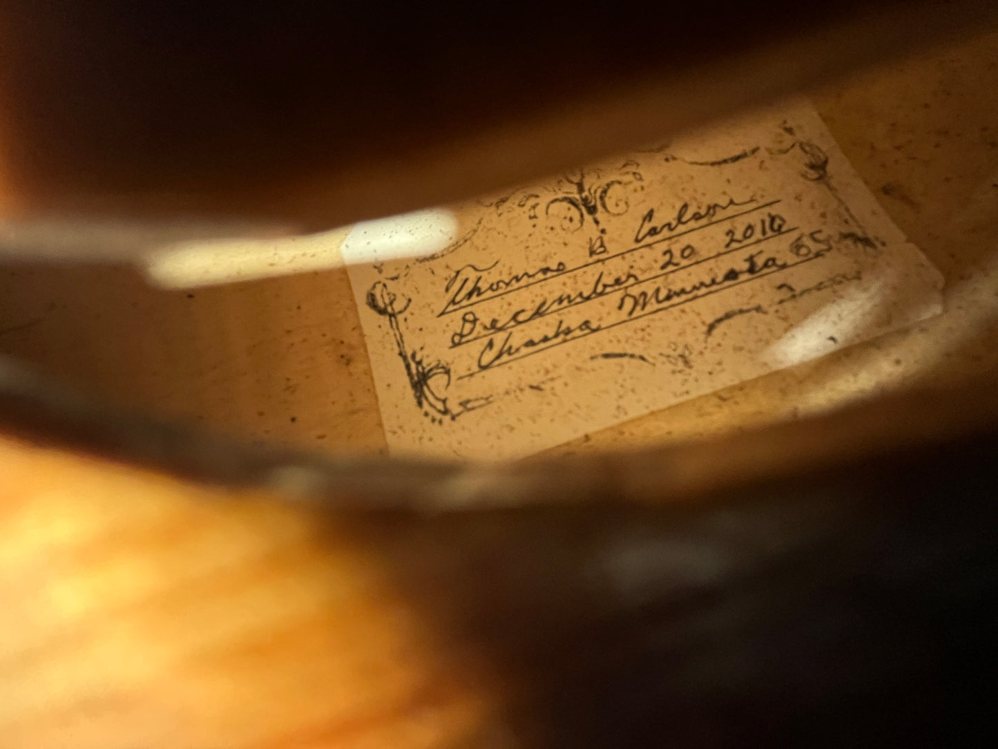 Flamed 4/4 Full size Thomas B Carlson 2010 violin Unique, Powerful and Projective