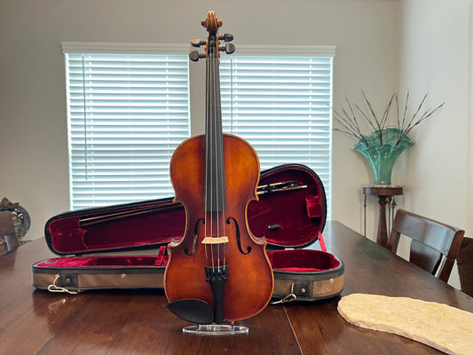 German made vintage Karl Knilling labeled violin Model of 1732 Strad circa 1960 full size 4/4