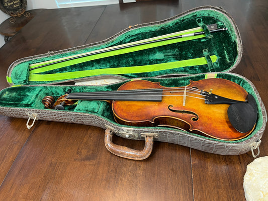 Historic American Made J. A. Wesco Violin 1901 - Oil Varnished full size 4/4, flamed Advanced and above