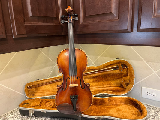 Full size Vintage E.R. Pfretzschner Strad Copy 1963 4/4 Single piece back