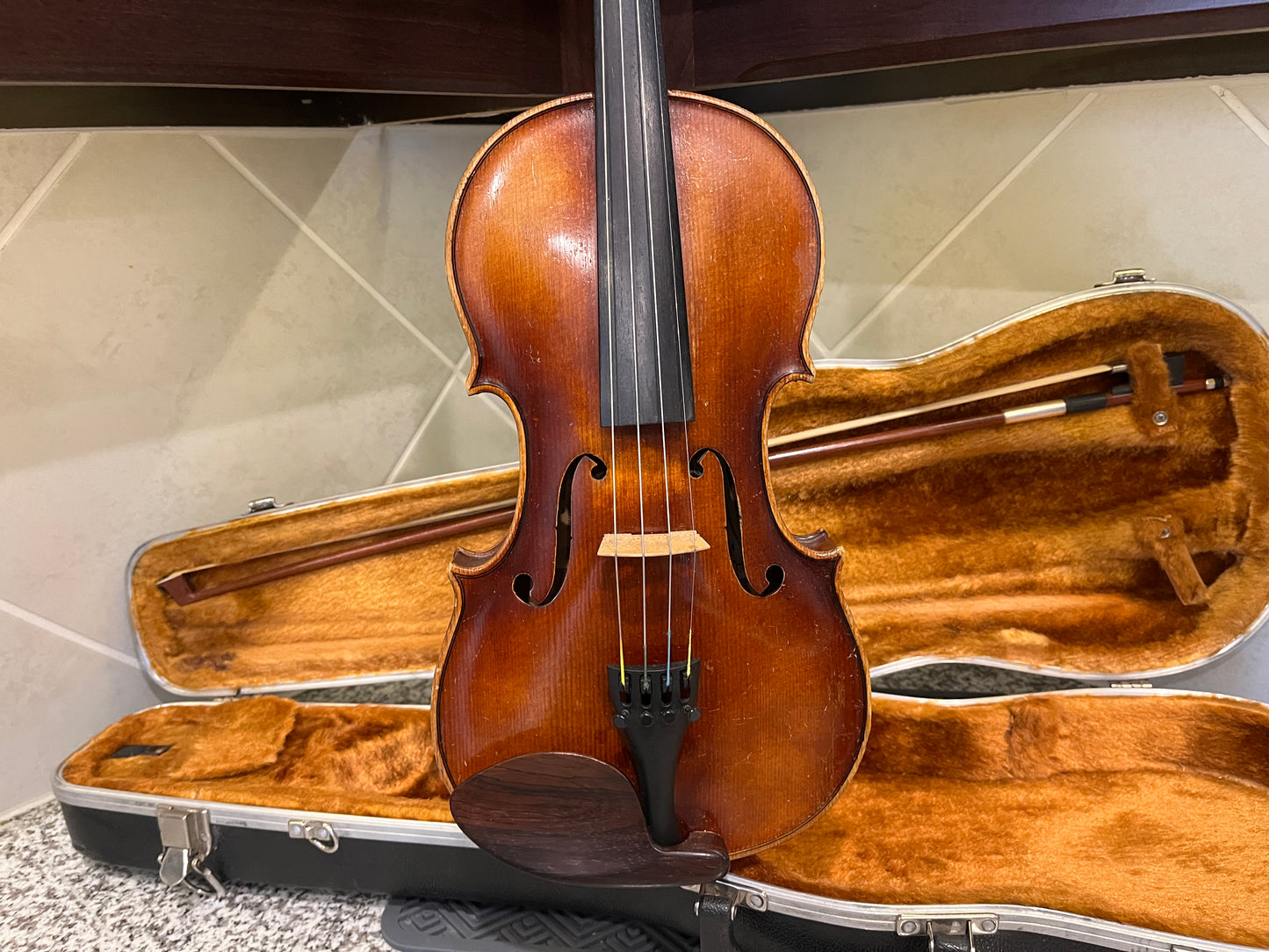 Full size Vintage E.R. Pfretzschner Strad Copy 1963 4/4 Single piece back
