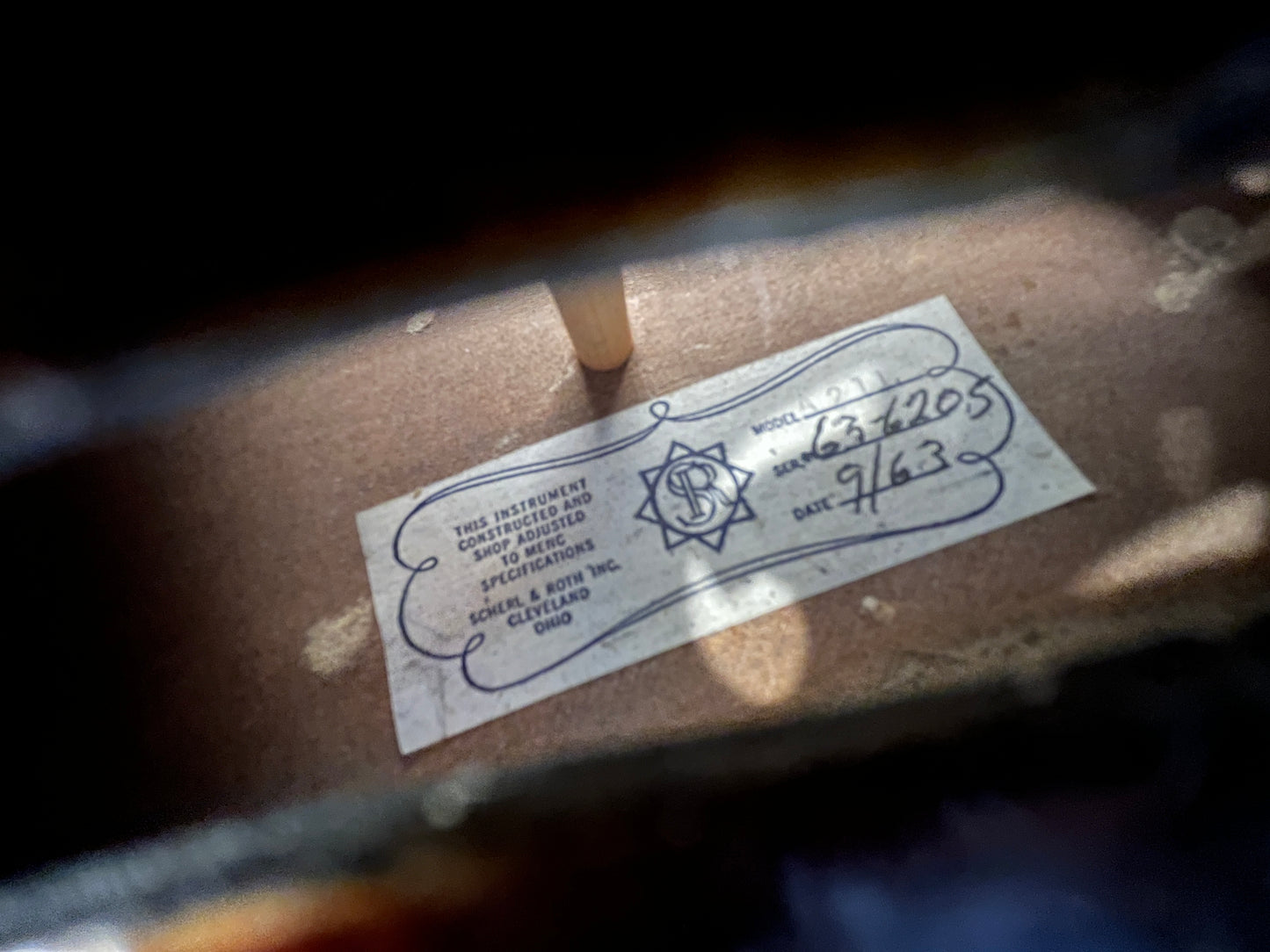 Full size Vintage E.R. Pfretzschner Strad Copy 1963 4/4 Single piece back