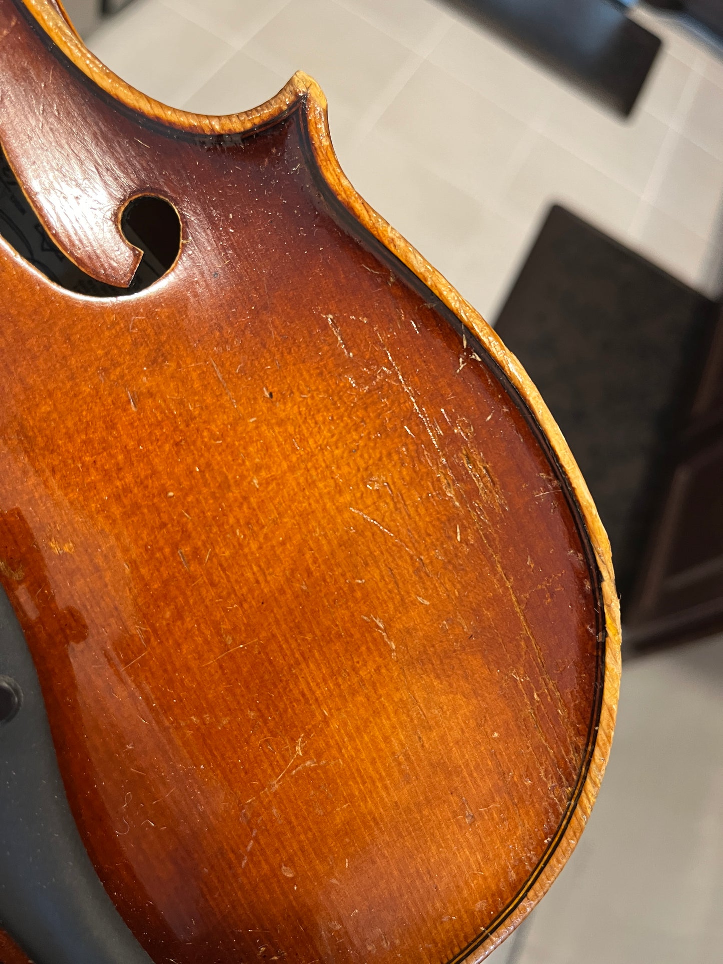 Full size Vintage E.R. Pfretzschner Strad Copy 1963 4/4 Single piece back