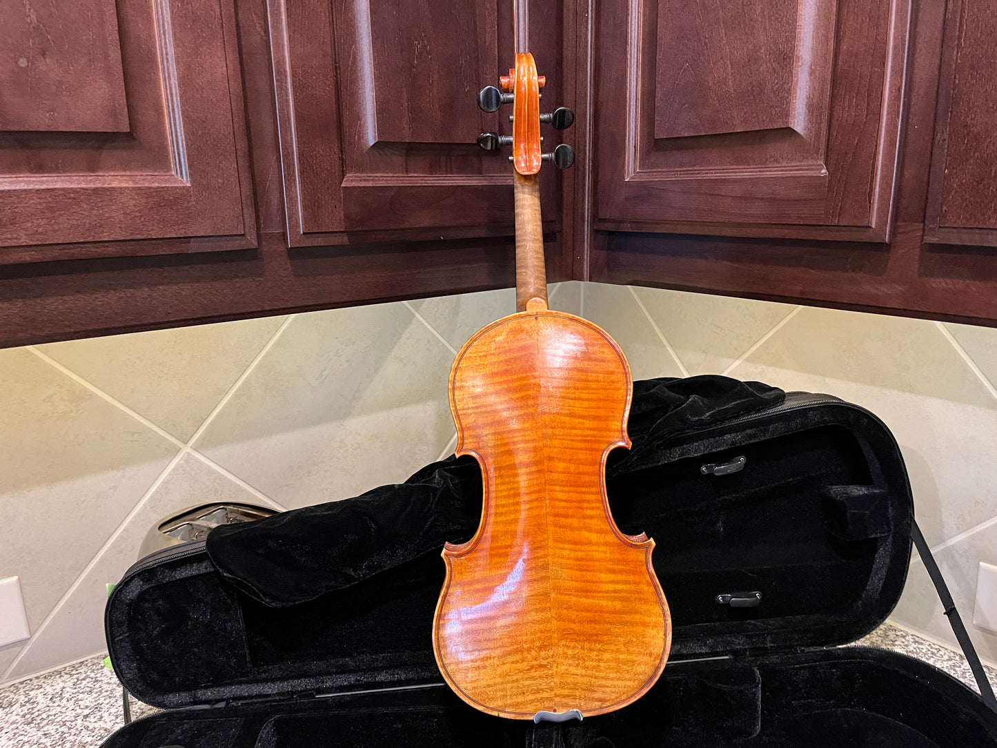 Flamed Violin 'Glass-Leipzig 1920 Conservatory Violine.' 4/4 Violin