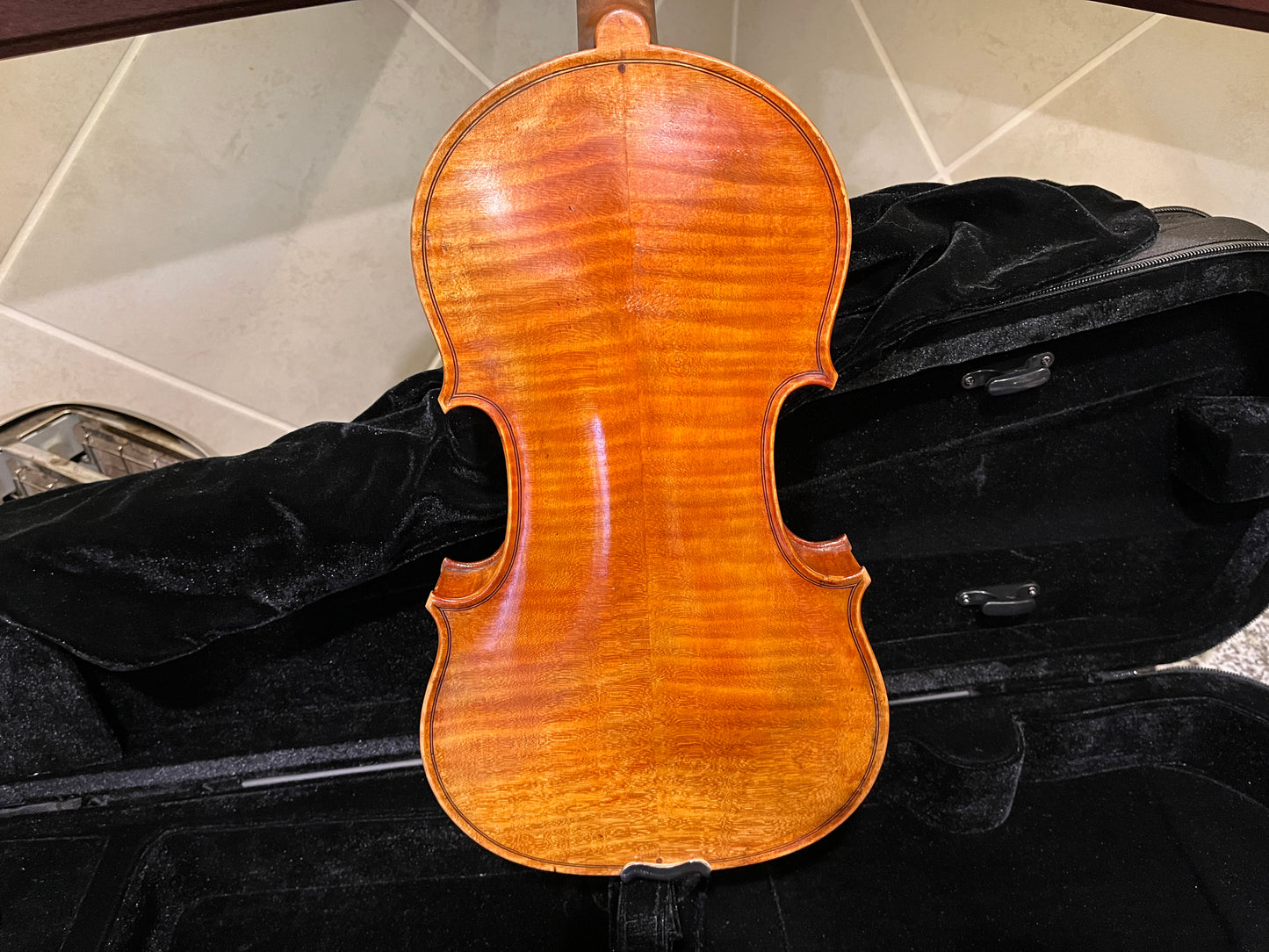 Flamed Violin 'Glass-Leipzig 1920 Conservatory Violine.' 4/4 Violin