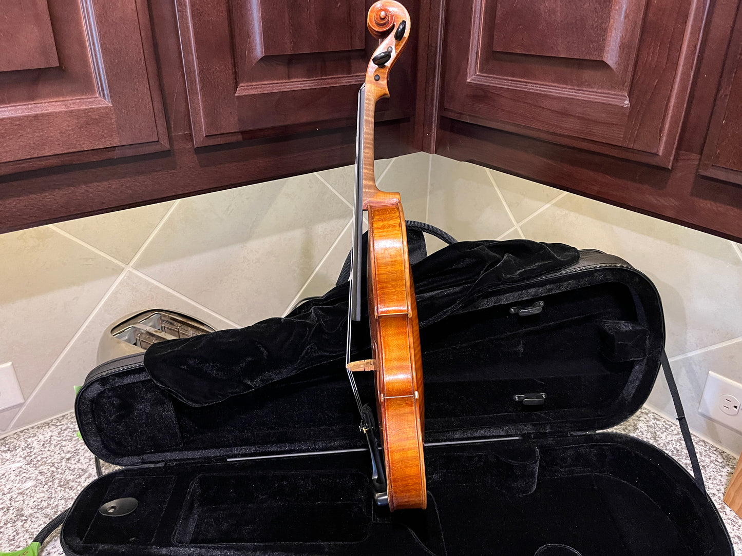 Flamed Violin 'Glass-Leipzig 1920 Conservatory Violine.' 4/4 Violin