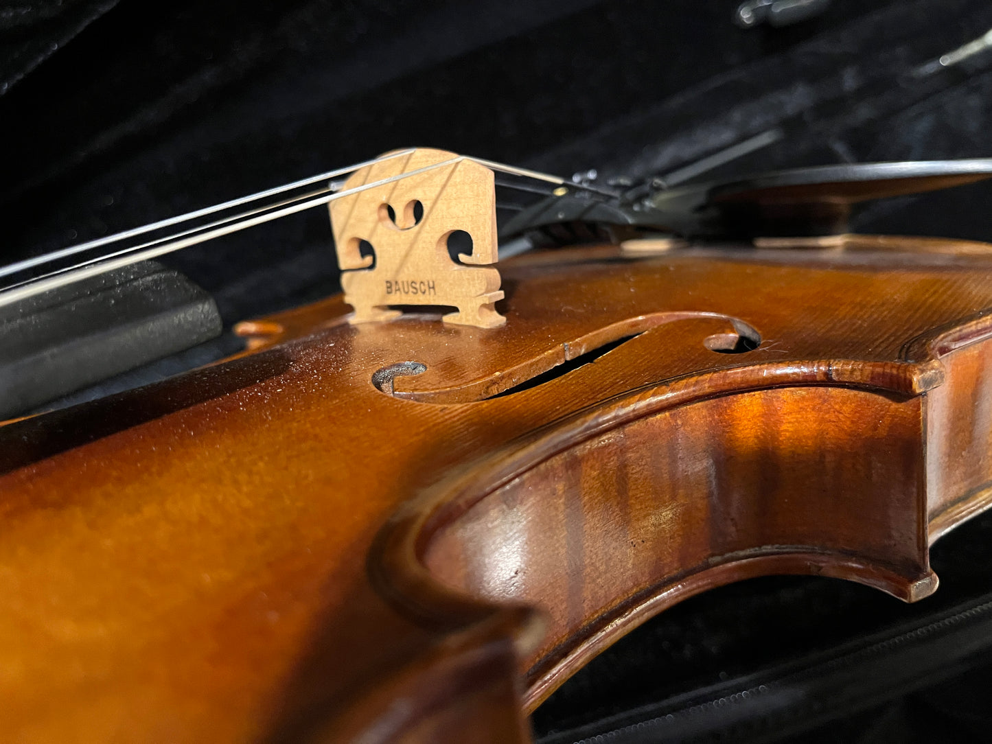 Flamed Violin 'Glass-Leipzig 1920 Conservatory Violine.' 4/4 Violin