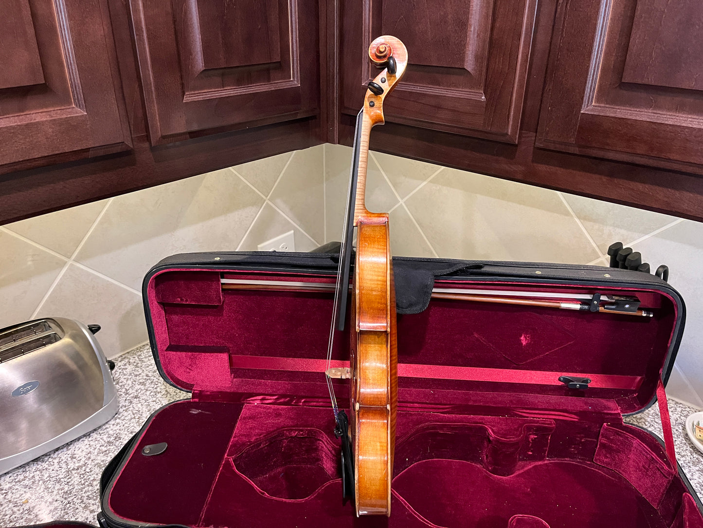 Flamed single piece back 4/4 Violin Full size Framus Copy of 1721 Strad c. 1960