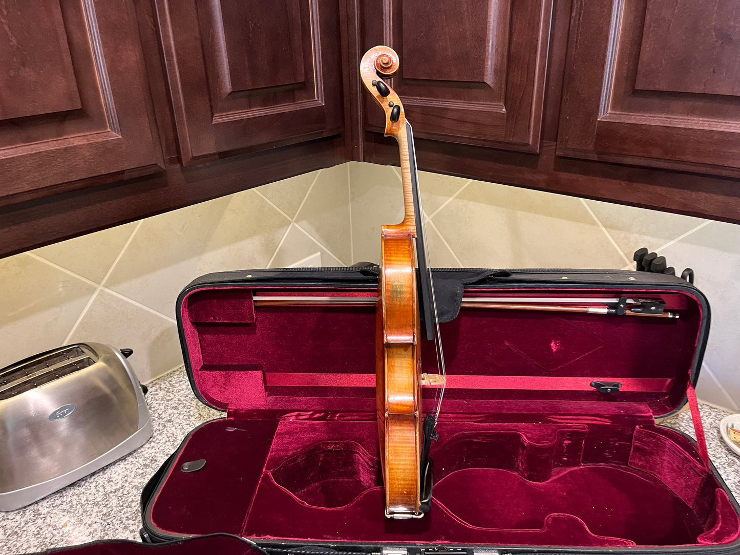 Flamed single piece back 4/4 Violin Full size Framus Copy of 1721 Strad c. 1960