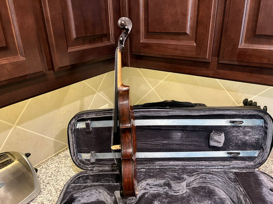 Single piece back Full size 4/4 unbranded Vintage Fiddle / violin Likely Strad copy c. 1850