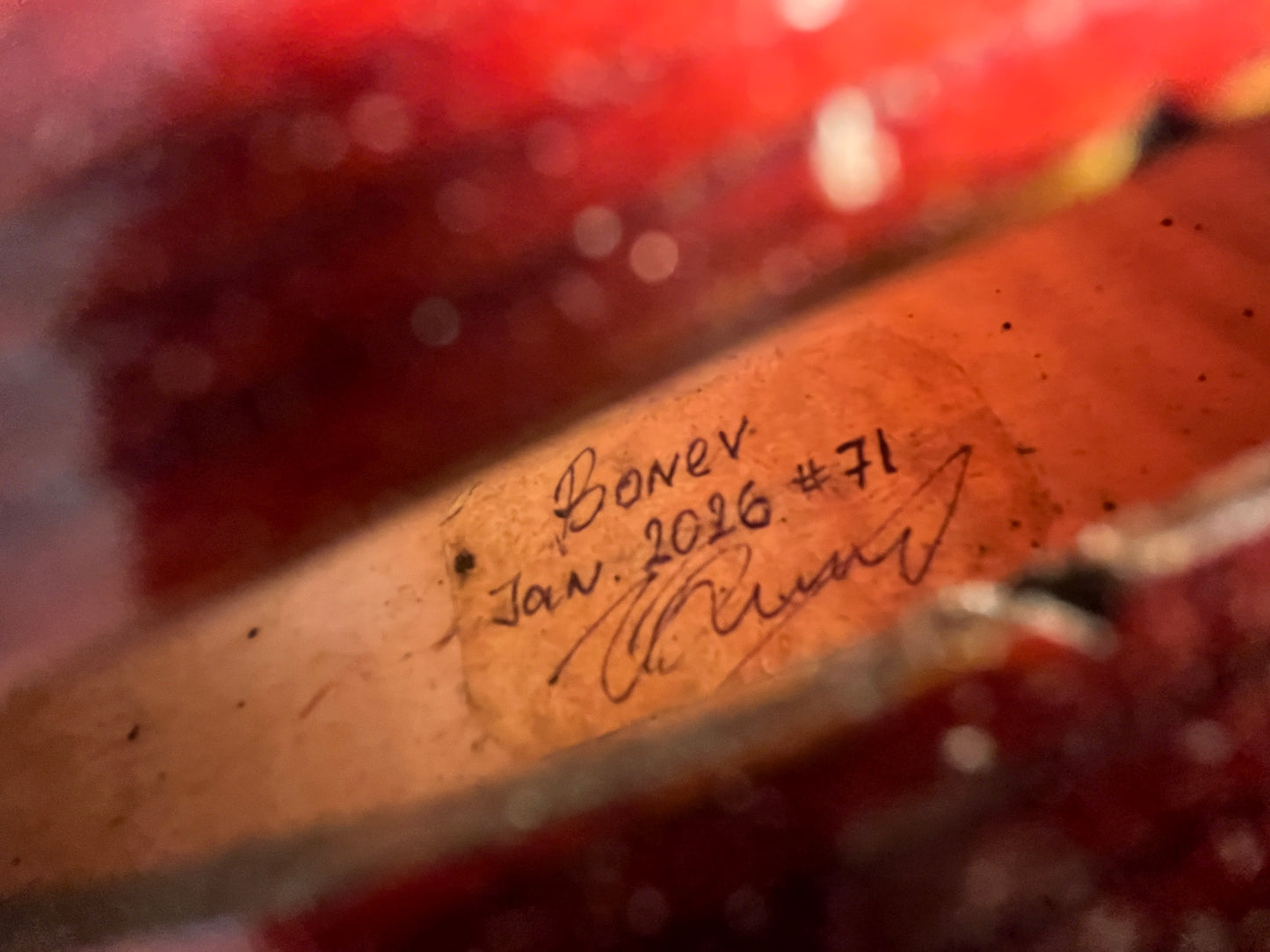 Single piece back flamed Bench made violin by Ivan of Bonev Violins #71 2025
