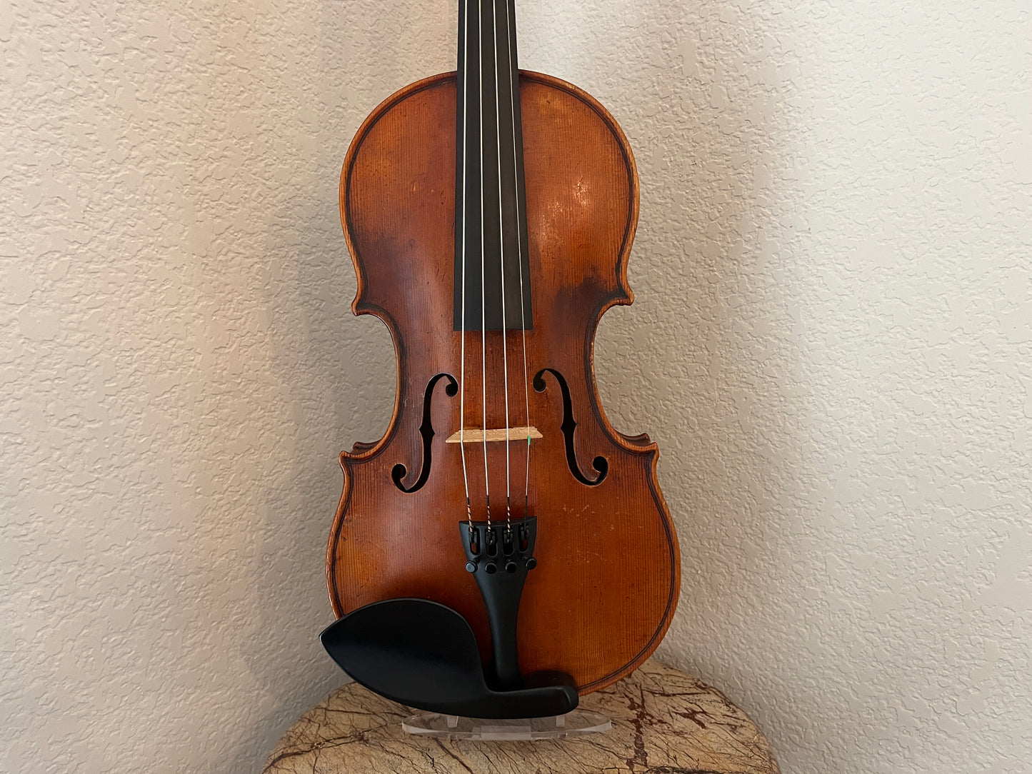 Powerful projection Unbranded Flamed and fluted Violin c. 1880-1920 with demo sound sample