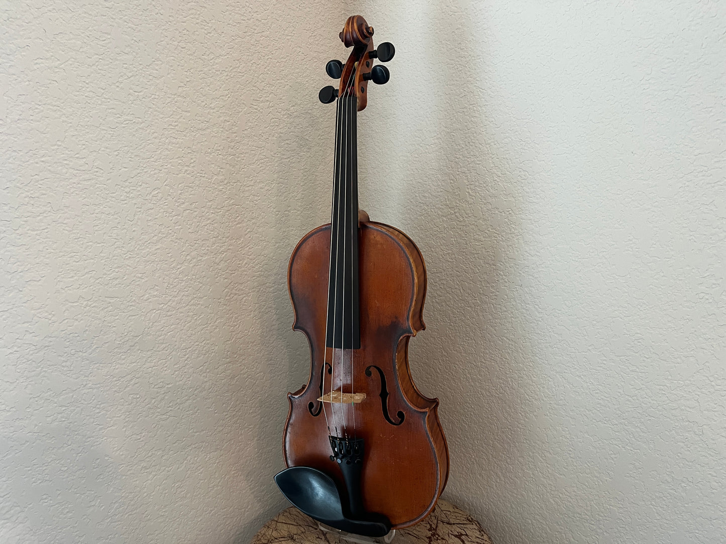 Powerful projection Unbranded Flamed and fluted Violin c. 1880-1920 with demo sound sample
