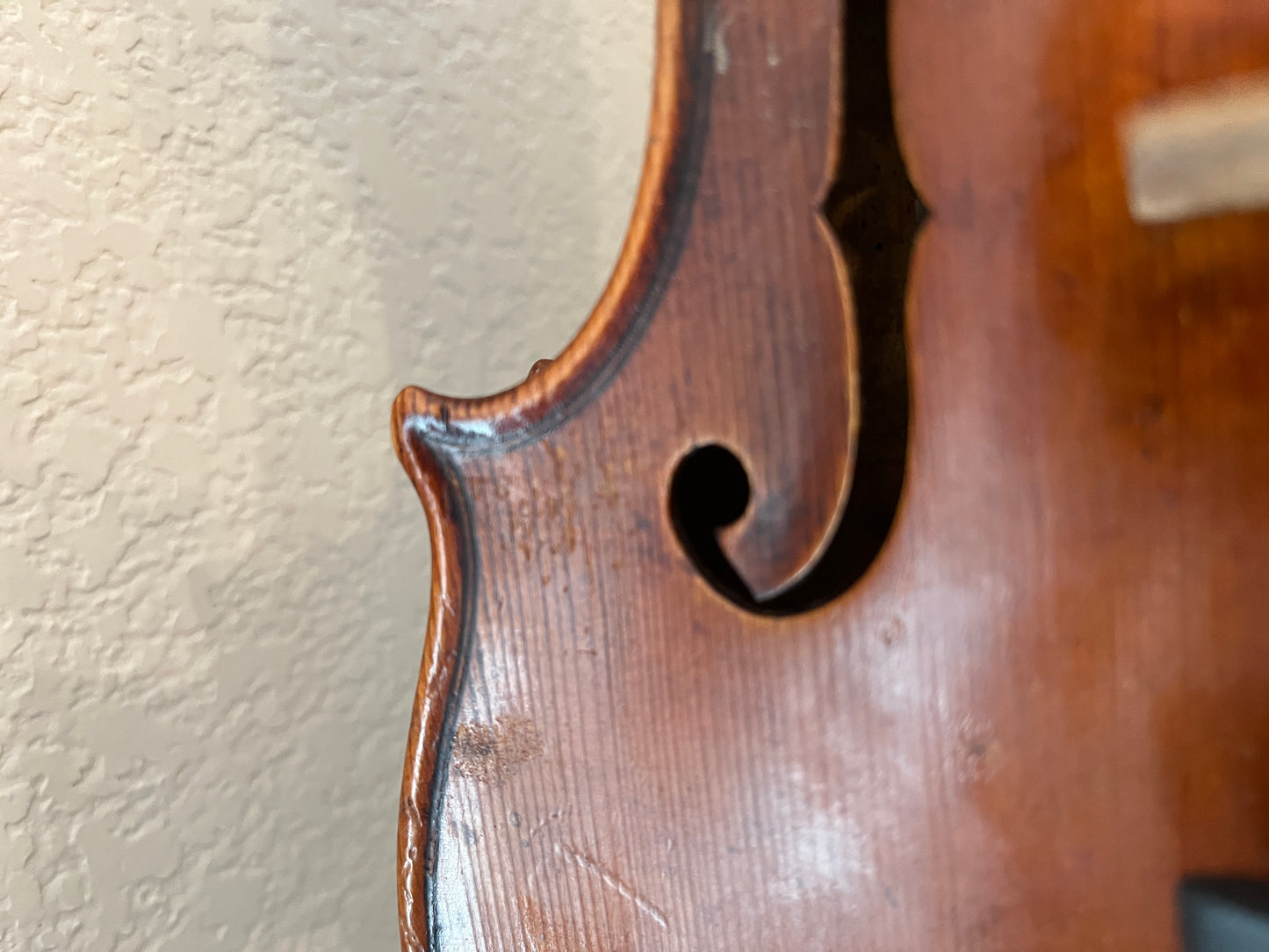 Powerful projection Unbranded Flamed and fluted Violin c. 1880-1920 with demo sound sample