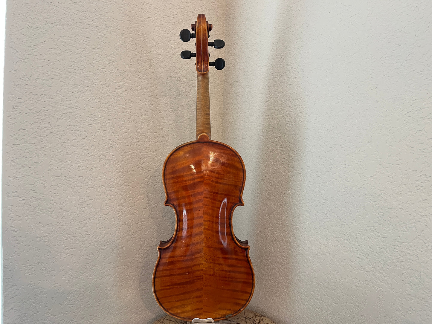 Powerful projection Unbranded Flamed and fluted Violin c. 1880-1920 with demo sound sample
