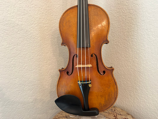 Flamed Hermann Geipel violin full size Strad copy 1935