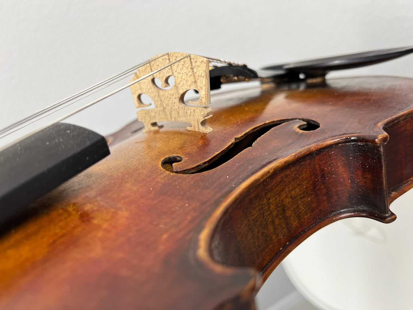 American made Historic J. A. Wesco 1901 - Oil Varnished full size violin, flamed Advanced and Above