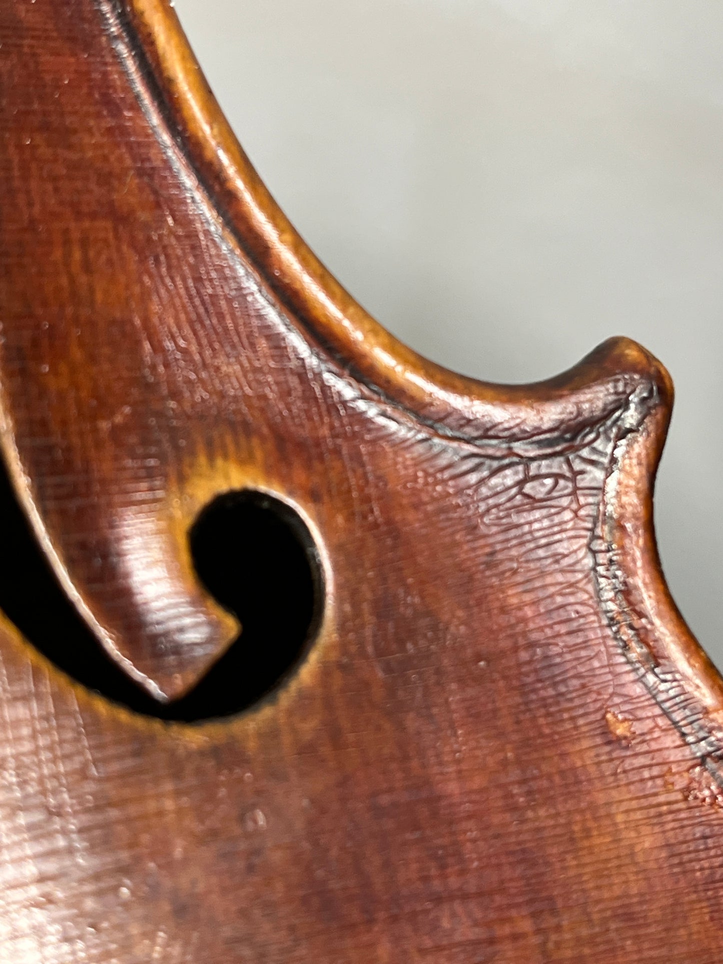 American made Historic J. A. Wesco 1901 - Oil Varnished full size violin, flamed Advanced and Above