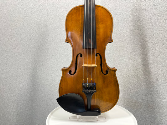 Hopf Stamped Fiddle c. 1890 'Repaired and Developed by A. W. Van Dorston 1908'