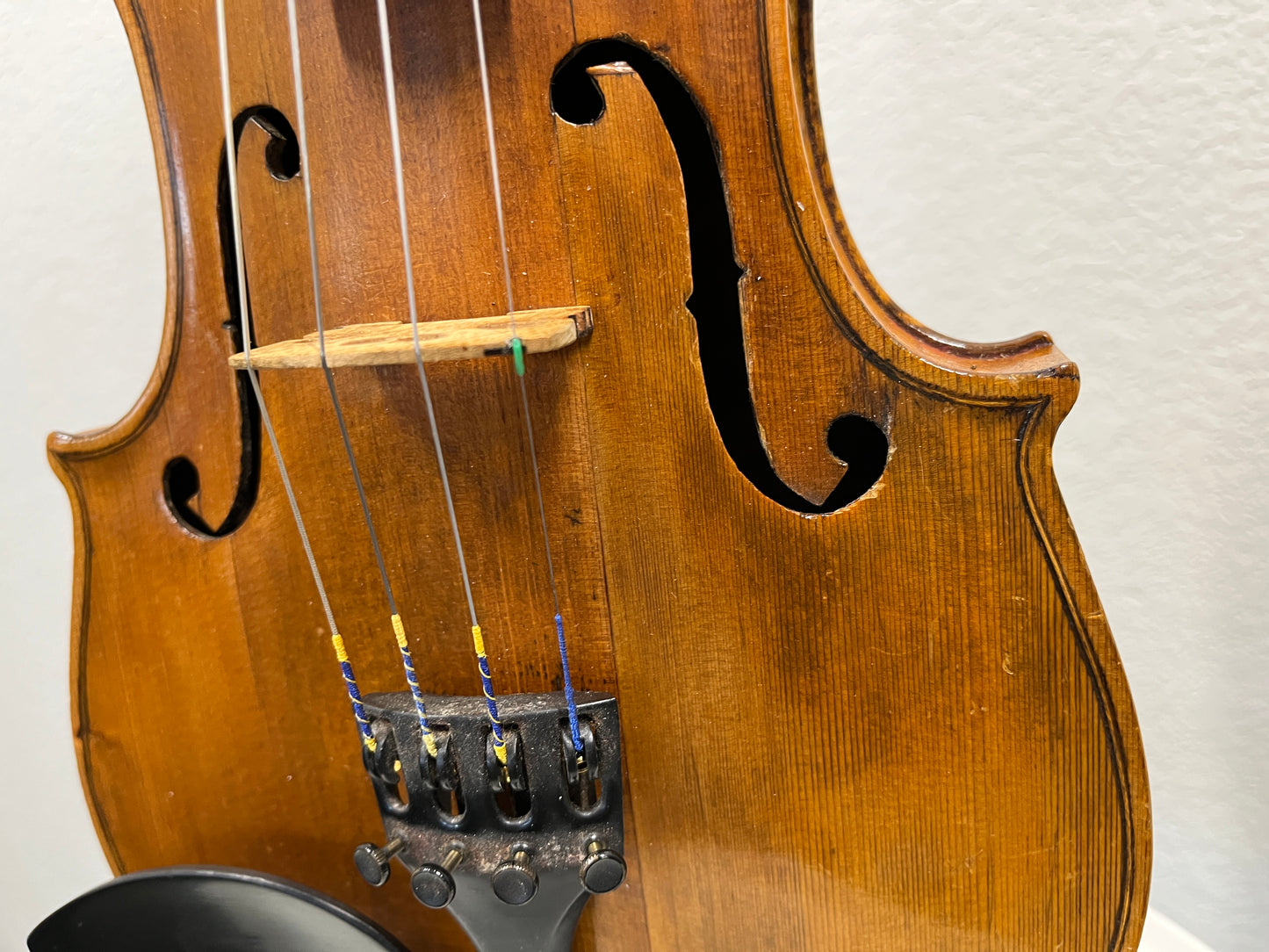 Hopf Stamped Fiddle c. 1890 'Repaired and Developed by A. W. Van Dorston 1908'