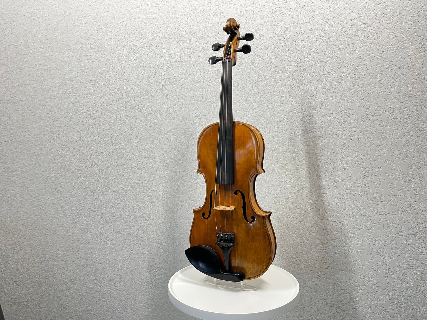 Hopf Stamped Fiddle c. 1890 'Repaired and Developed by A. W. Van Dorston 1908'