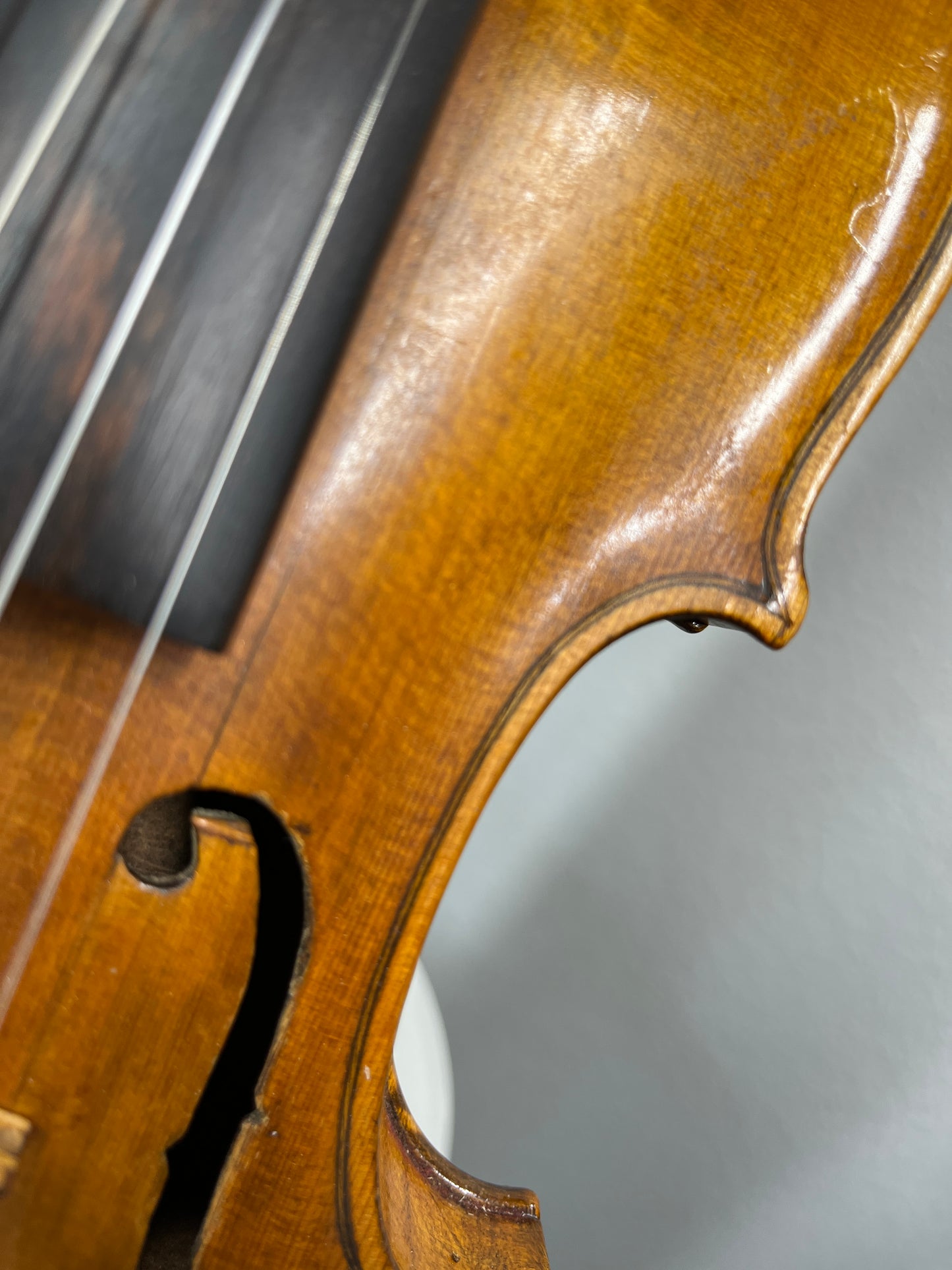 Hopf Stamped Fiddle c. 1890 'Repaired and Developed by A. W. Van Dorston 1908'