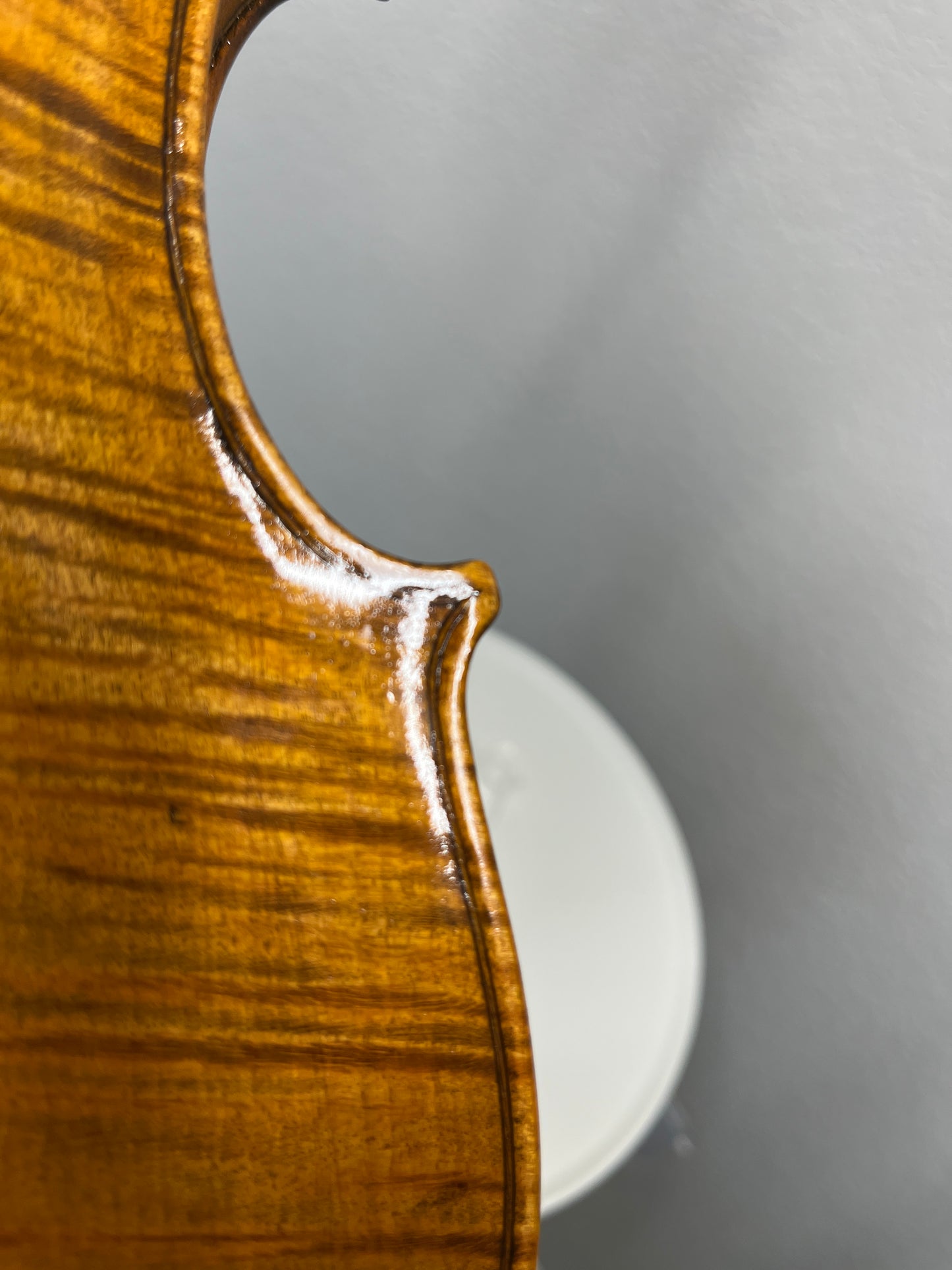 Hopf Stamped Fiddle c. 1890 'Repaired and Developed by A. W. Van Dorston 1908'