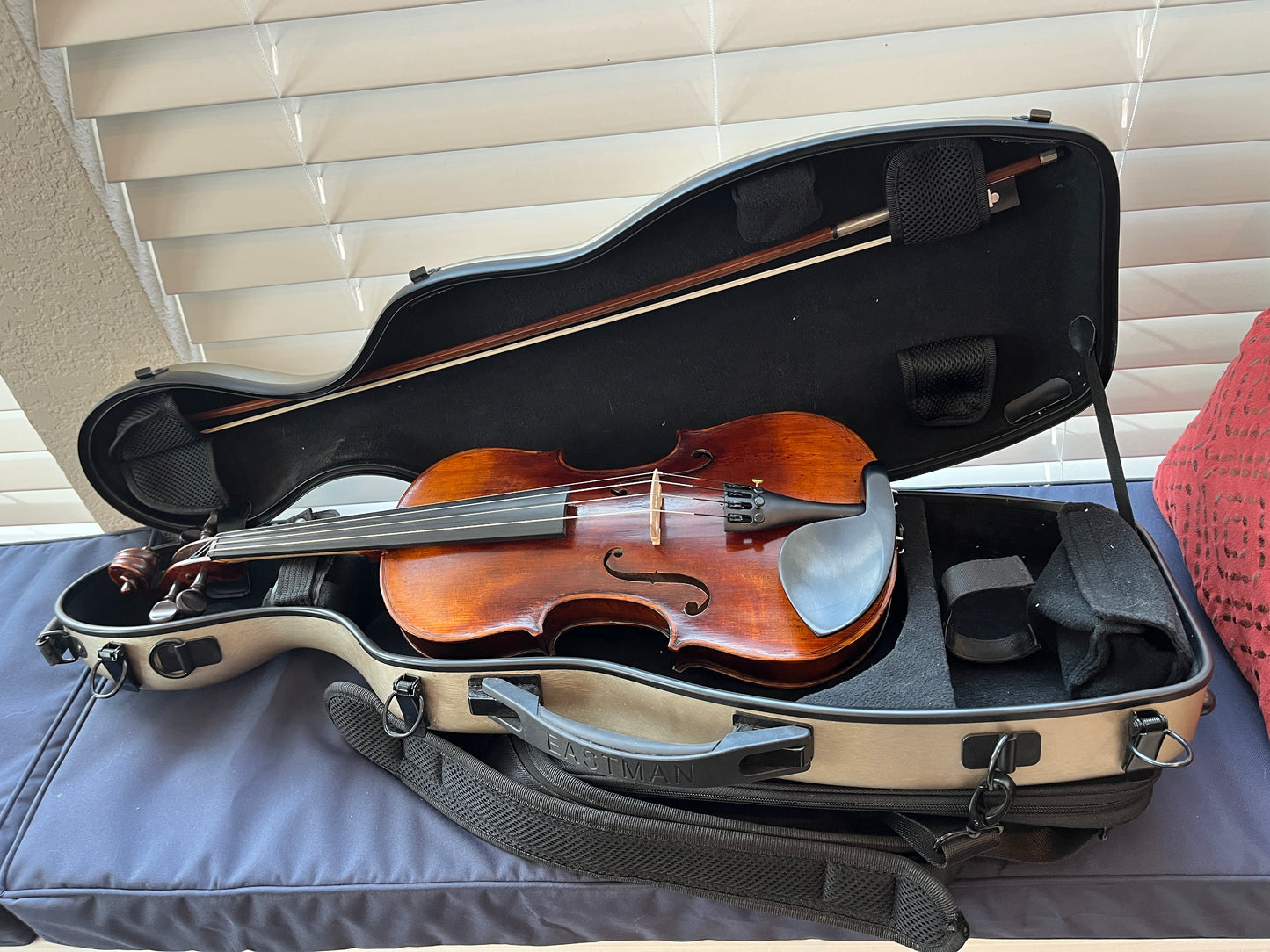 Vintage Flamed Fiddle c. 1850-1880 Advanced Plus with vintage bow 4/4 Full Size