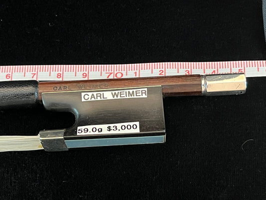 Carl Weimer stamped Violin bow vintage antique 59 grams approx