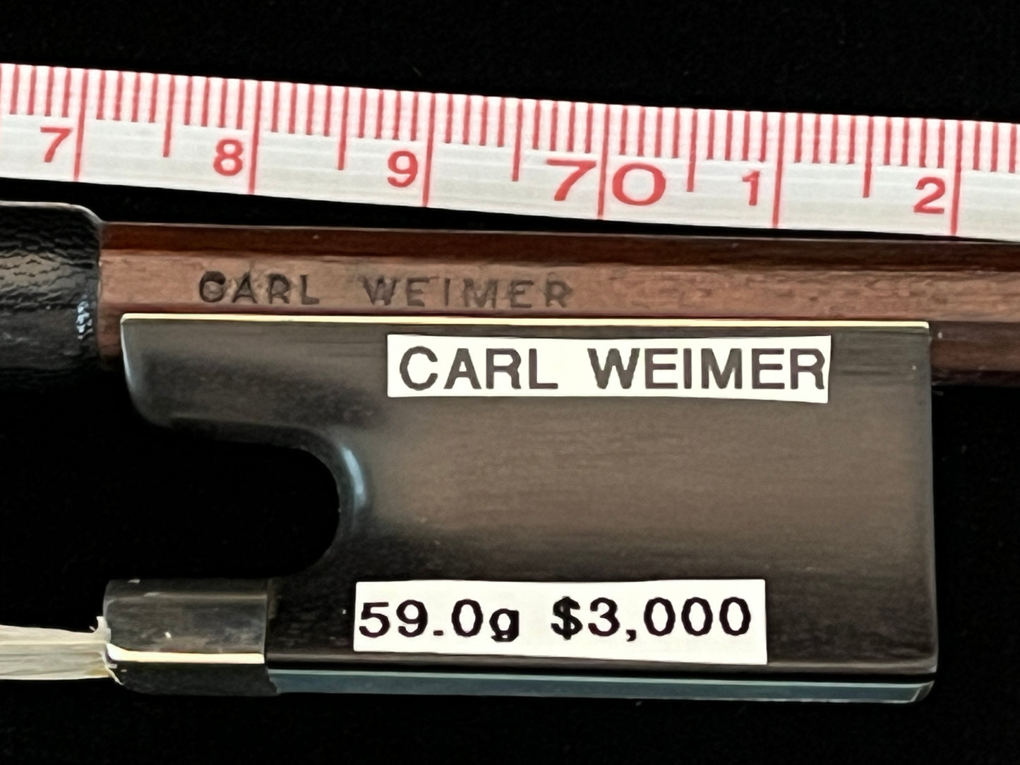 Carl Weimer stamped Violin bow vintage antique 59 grams approx