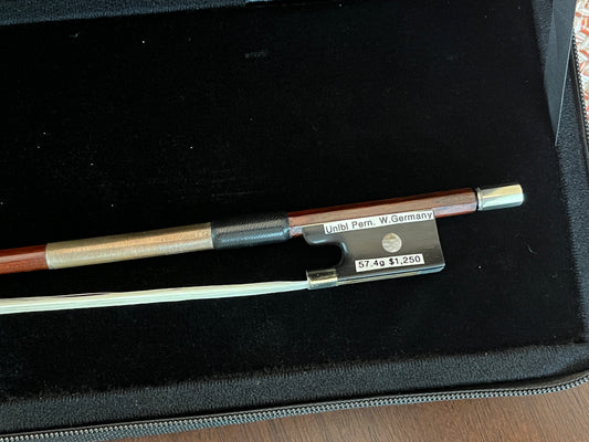Unbranded German Violin bow 57.4 grams approx c. 1900 Vintage antique Pernambuco