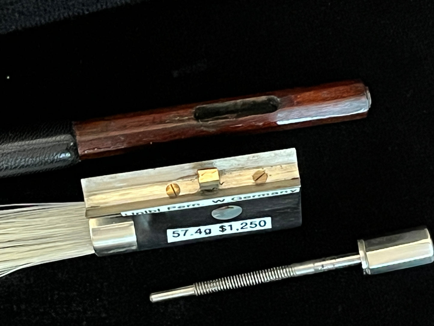 Unbranded German Violin bow 57.4 grams approx c. 1900 Vintage antique Pernambuco