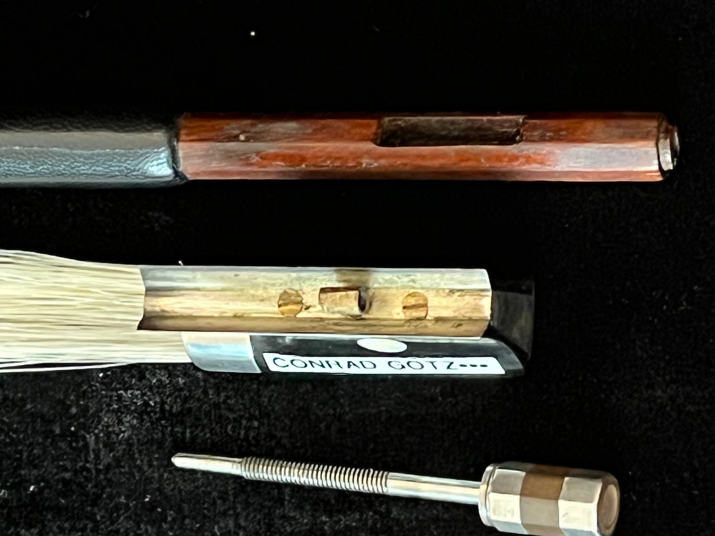 Antique vintage Conrad Gotz*** 3 star Violin Bow - grafted, repaired, and just a bit longer