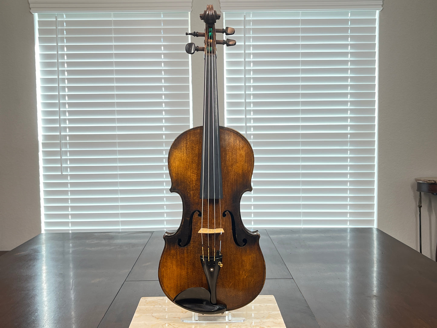Flamed fiddle by legendary American maker Selman ' Sol. ' E Roach 1925 violin