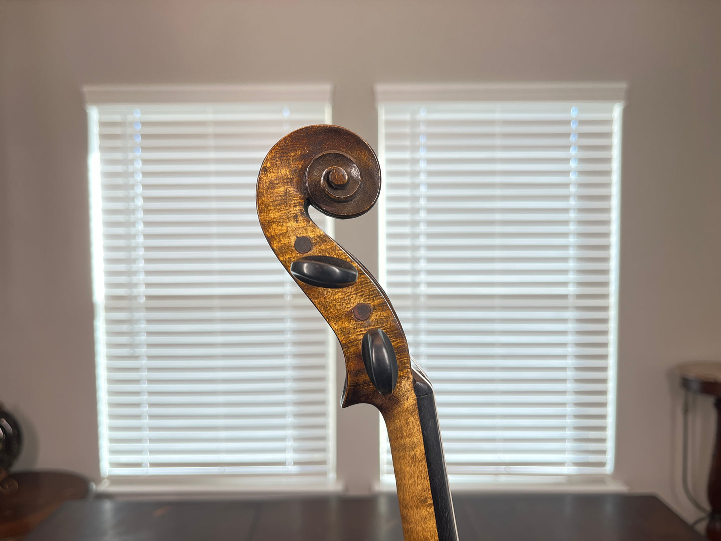 Flamed fiddle by legendary American maker Selman ' Sol. ' E Roach 1925 violin