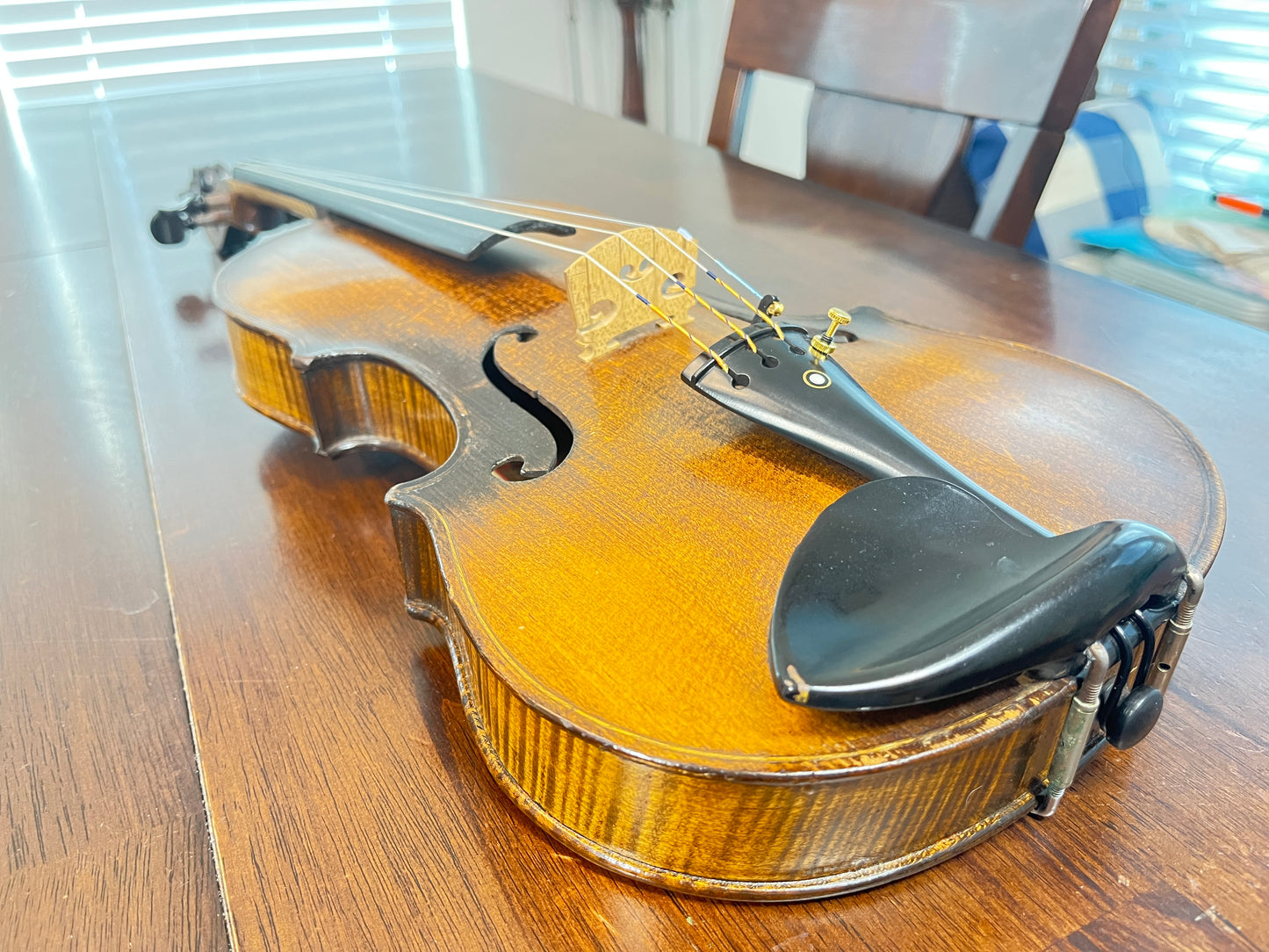 Flamed fiddle by legendary American maker Selman ' Sol. ' E Roach 1925 violin