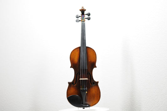 Faux Flamed Full Size Violin or fiddle c. 1900 repaired by Gosparlin of Glendale CA