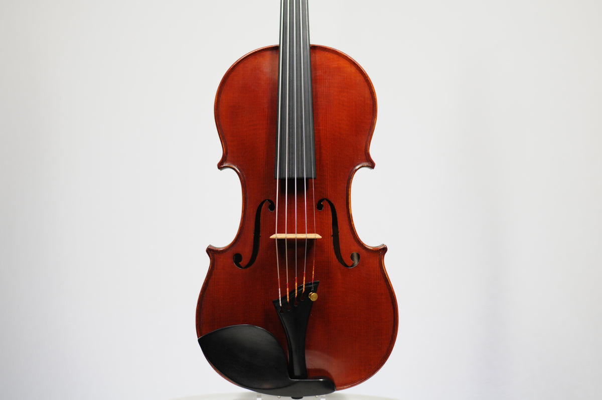 Unbranded 5-string (five string) Fiddle violin - excellent overtones geared pegs 4/4