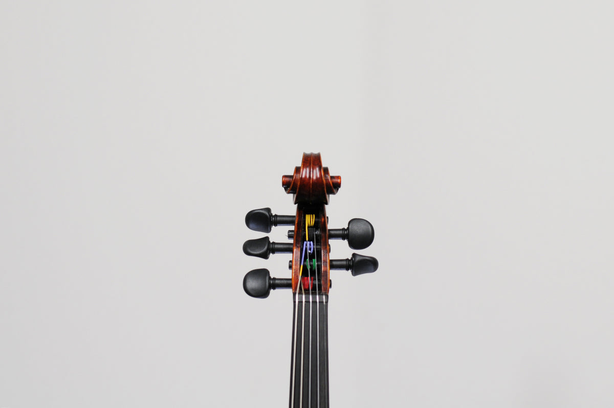 Unbranded 5-string (five string) Fiddle violin - excellent overtones geared pegs 4/4