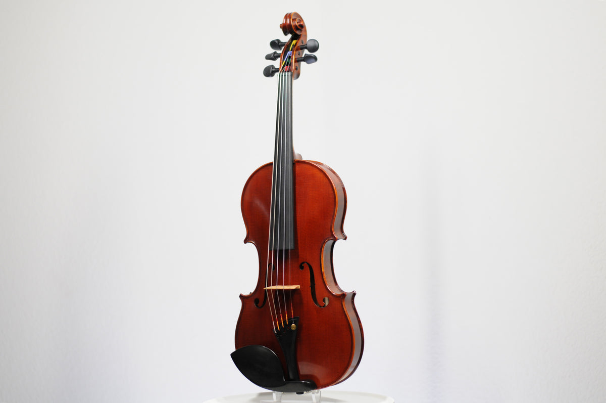 Unbranded 5-string (five string) Fiddle violin - excellent overtones geared pegs 4/4