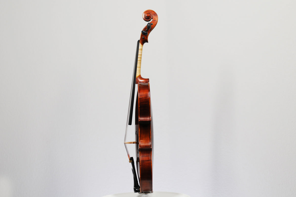 Unbranded 5-string (five string) Fiddle violin - excellent overtones geared pegs 4/4