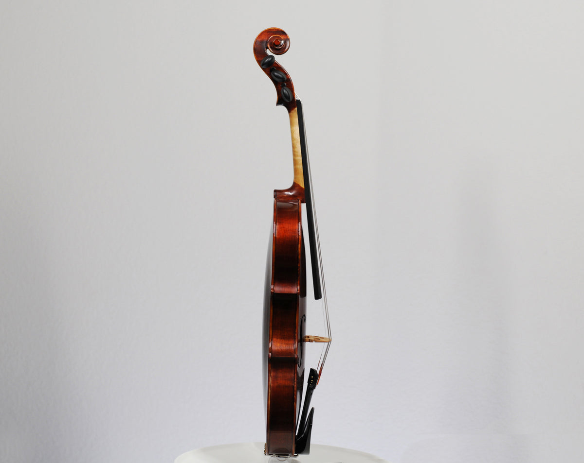 Unbranded 5-string (five string) Fiddle violin - excellent overtones geared pegs 4/4