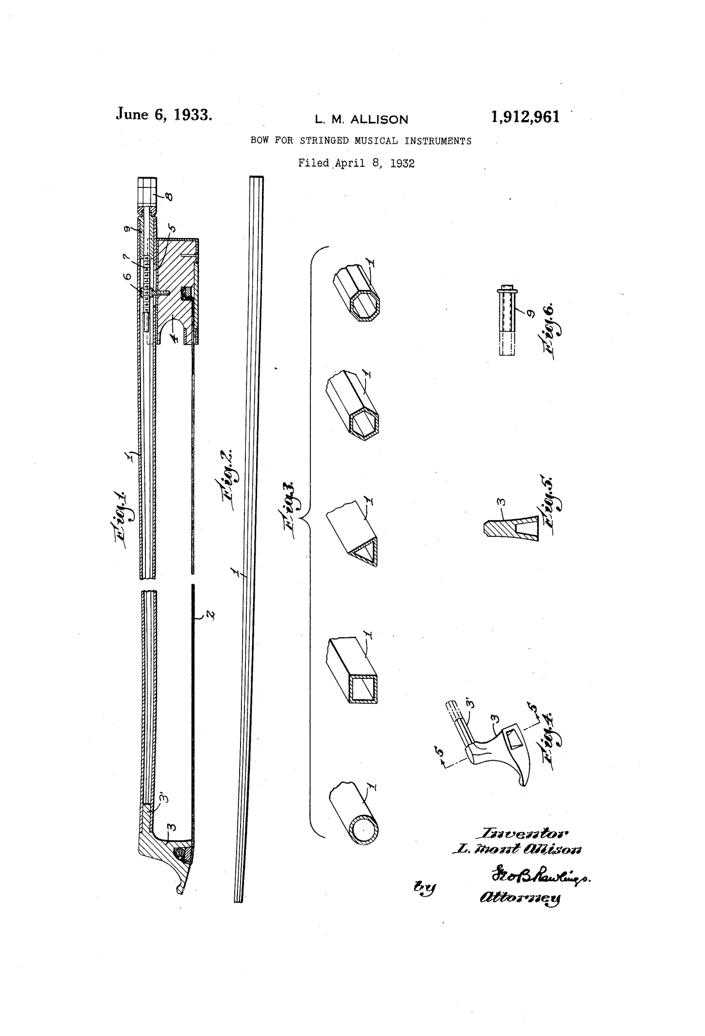 Lomonal Metal alloy bow c. 1940 Ultra rare