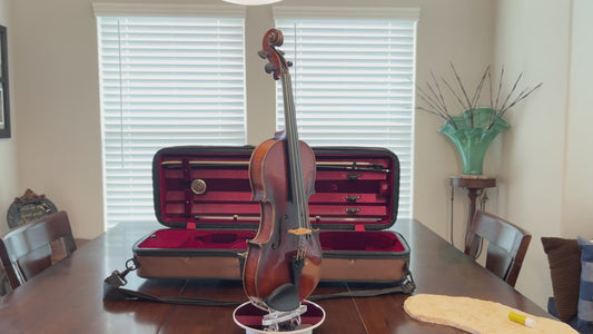 Dark Flamed and Deep sound, unbranded Strad copy Violin Circa 1950 Full Size 4/4